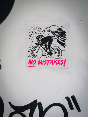 No Mistakes! clear sticker