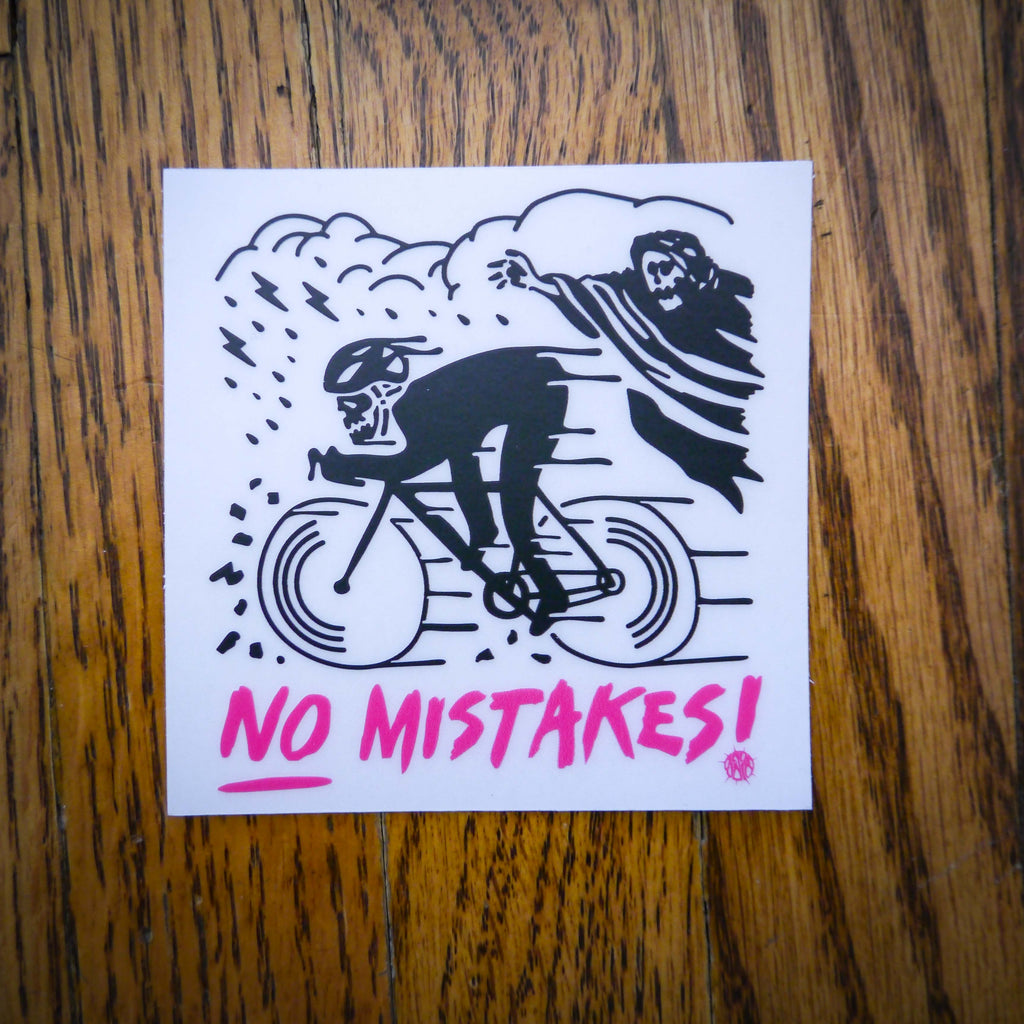 No Mistakes! clear sticker
